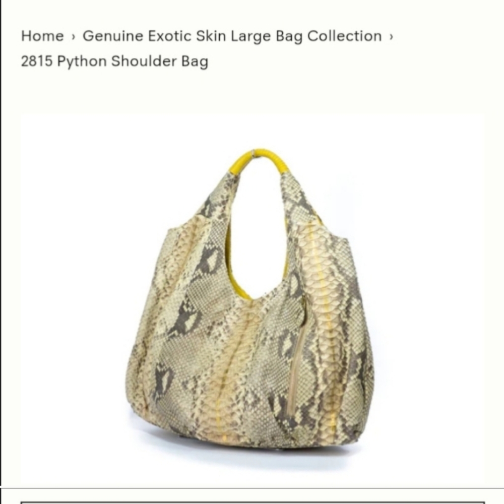 Genuine Python Snake Skin Shoulder Bag